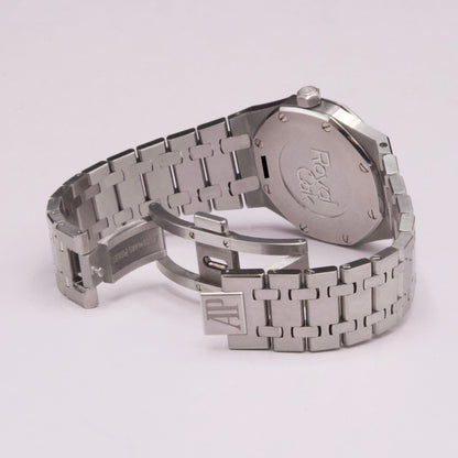 Audemars Piguet Royal Oak 67650ST Black Dial Ladies Watch With Papers - Wristwatch