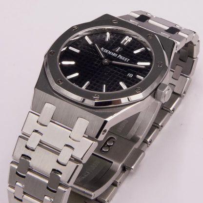 Audemars Piguet Royal Oak 67650ST Black Dial Ladies Watch With Papers - Wristwatch