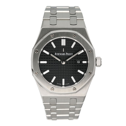 Audemars Piguet Royal Oak 67650ST Black Dial Ladies Watch With Papers - Wristwatch