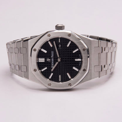 Audemars Piguet Royal Oak 67650ST Black Dial Ladies Watch With Papers - Wristwatch