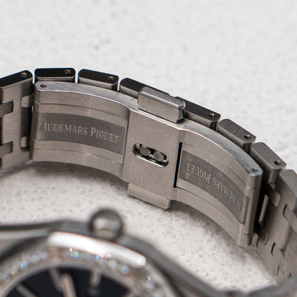 Audemars Piguet Royal Oak 67651ST Diamond Black Dial Ladies Watch - Watches