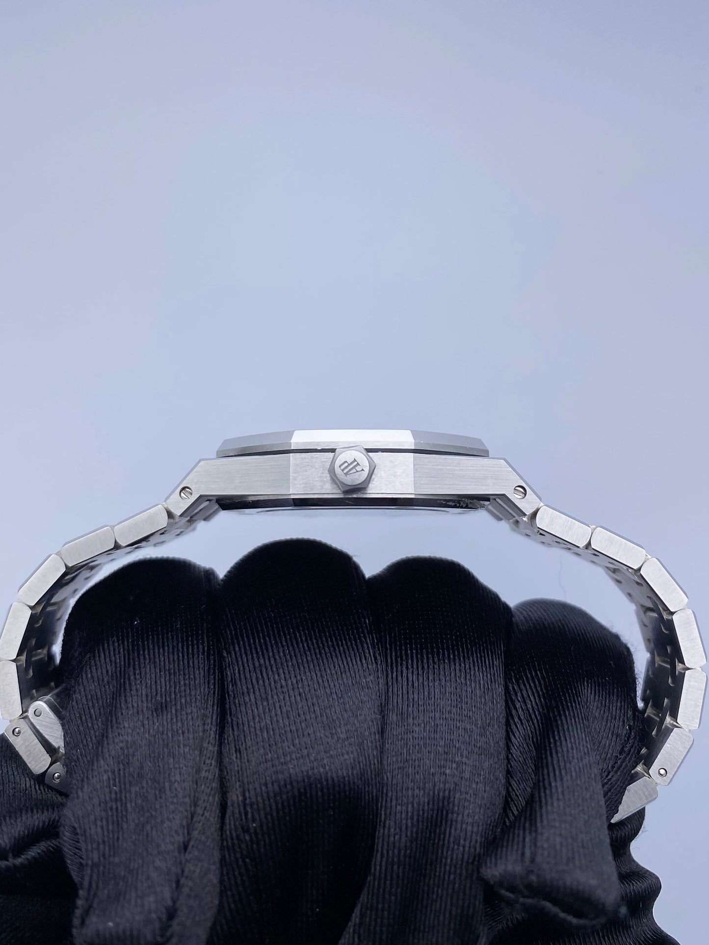 Audemars Piguet Royal Oak 77351ST Diamond Blue Dial Ladies Watch Box Papers - Watches