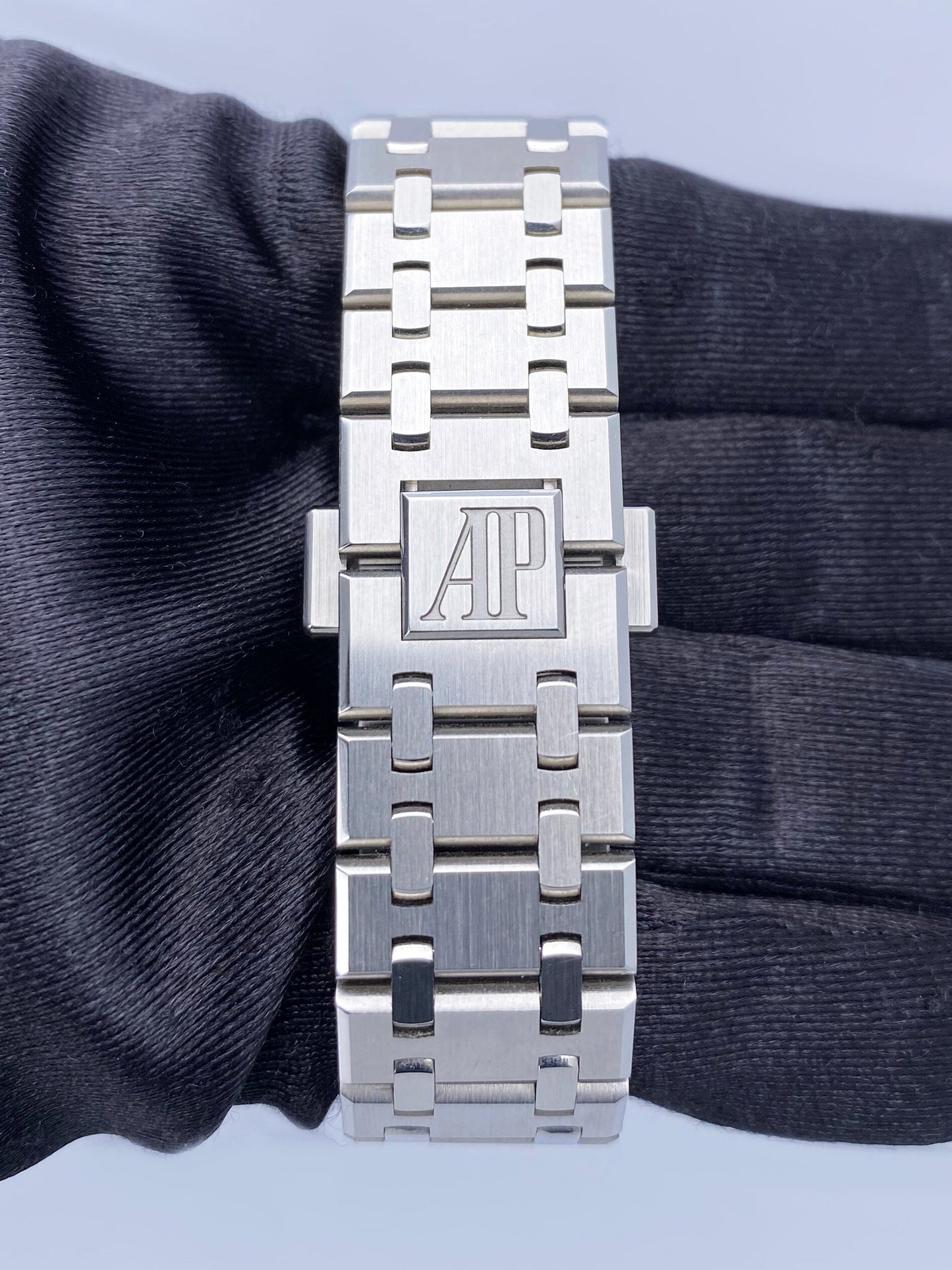 Audemars Piguet Royal Oak 77351ST Diamond Blue Dial Ladies Watch Box Papers - Watches