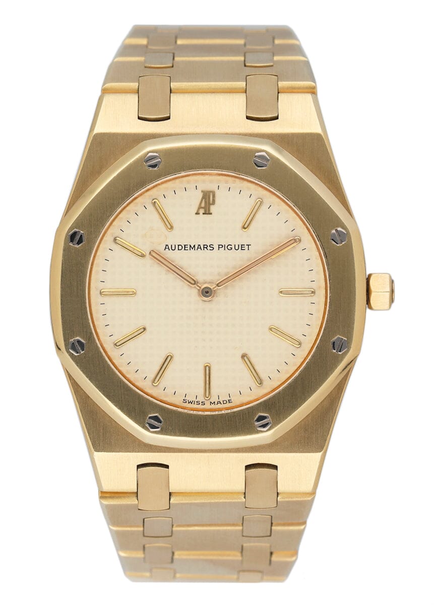 Audemars Piguet Royal Oak Cream Dial 18K Yellow Gold Ladies Watch - Watches