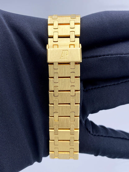 Audemars Piguet Royal Oak Diamond Champagne Dial 18K Yellow Gold Mens Watch - Watches