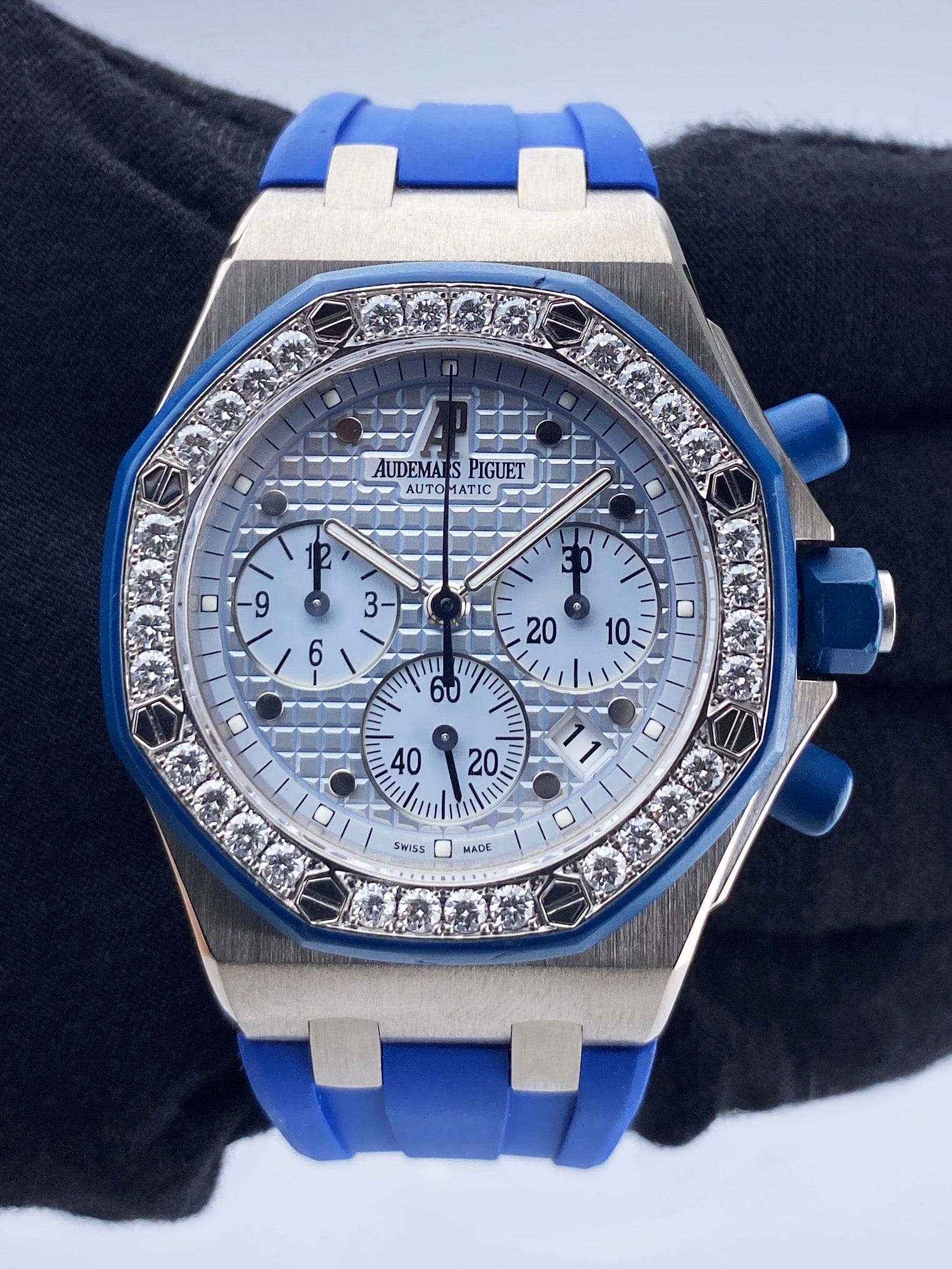 Audemars Piguet Royal Oak Offshore 25986CK Diamond Black Dial Ladies Watch With Archives - Watches