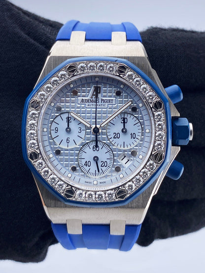 Audemars Piguet Royal Oak Offshore 25986CK Diamond Black Dial Ladies Watch With Archives - Watches