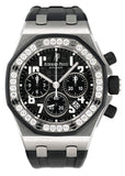 Audemars Piguet Royal Oak Offshore 26048SK Diamond Black Dial Ladies Watch Box Papers - Watches