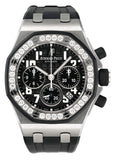 Audemars Piguet Royal Oak Offshore 26048SK Diamond Black Dial Ladies Watch Box Papers - Watches