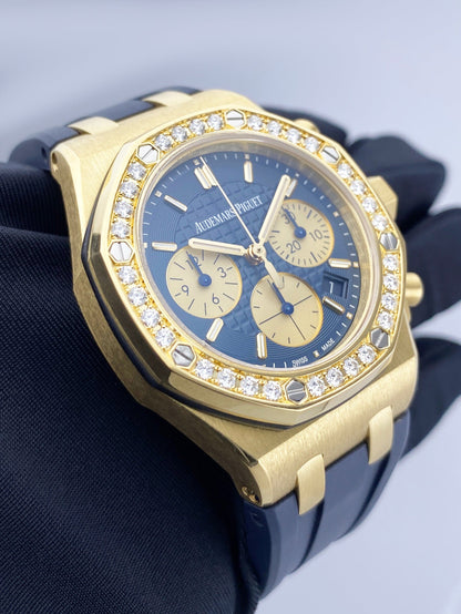 Audemars Piguet Royal Oak Offshore 26231BA Diamond Blue Dial Ladies Watch With Papers - Watches
