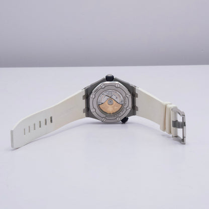 Audemars Piguet Royal Oak Offshore Diver 15710ST White Dial Mens Watch Box Papers - Watches