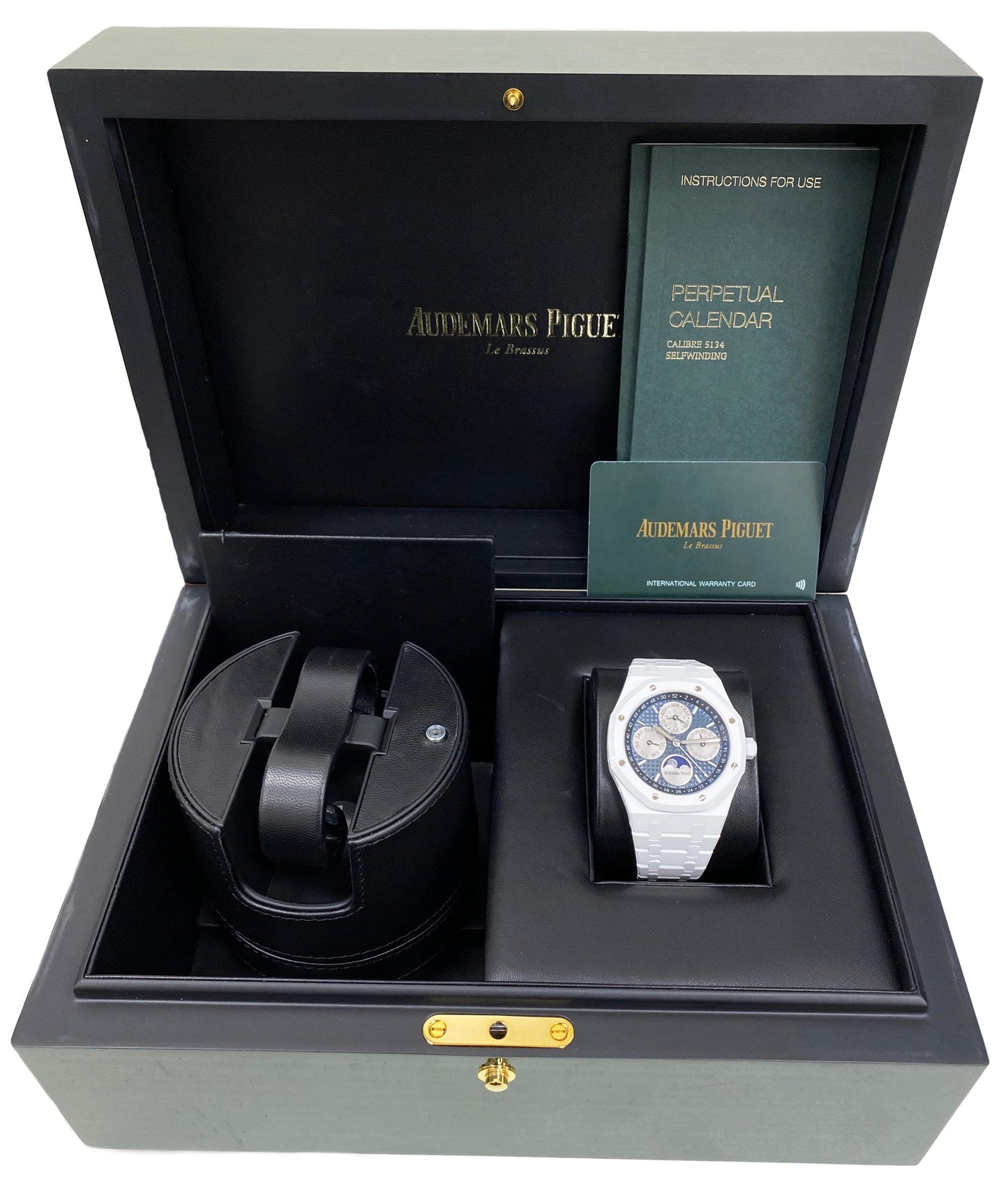 Audemars Piguet Royal Oak Perpetual Calendar 26579CB White Ceramic Mens Watch Box Papers - Watches