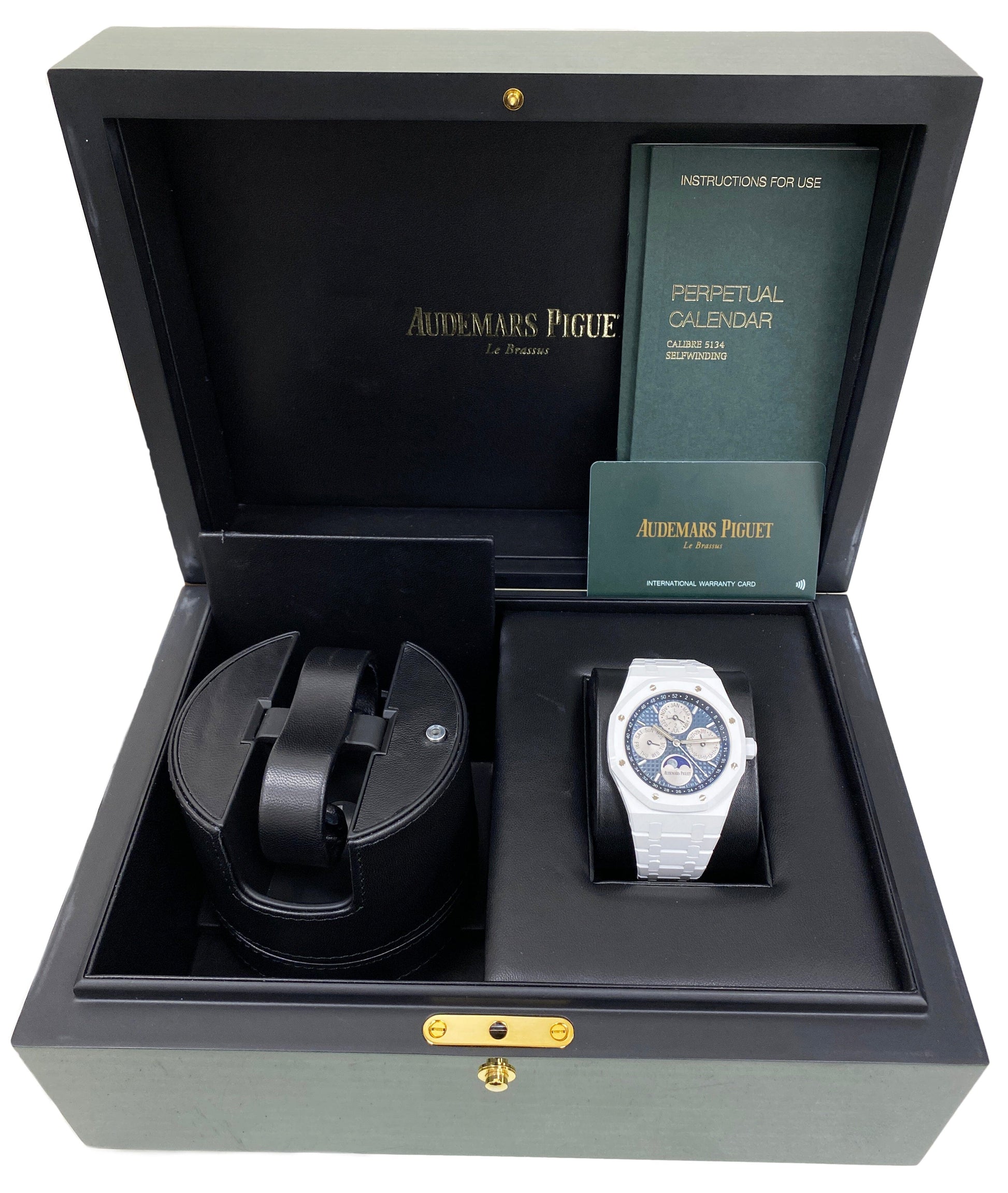 Audemars Piguet Royal Oak Perpetual Calendar 26579CB White Ceramic Mens Watch Box Papers - Watches