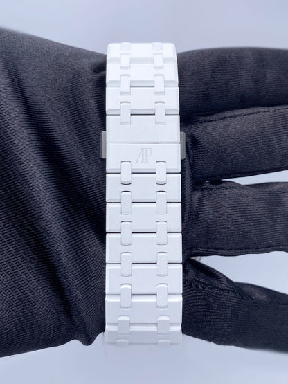 Audemars Piguet Royal Oak Perpetual Calendar 26579CB White Ceramic Mens Watch Box Papers - Watches