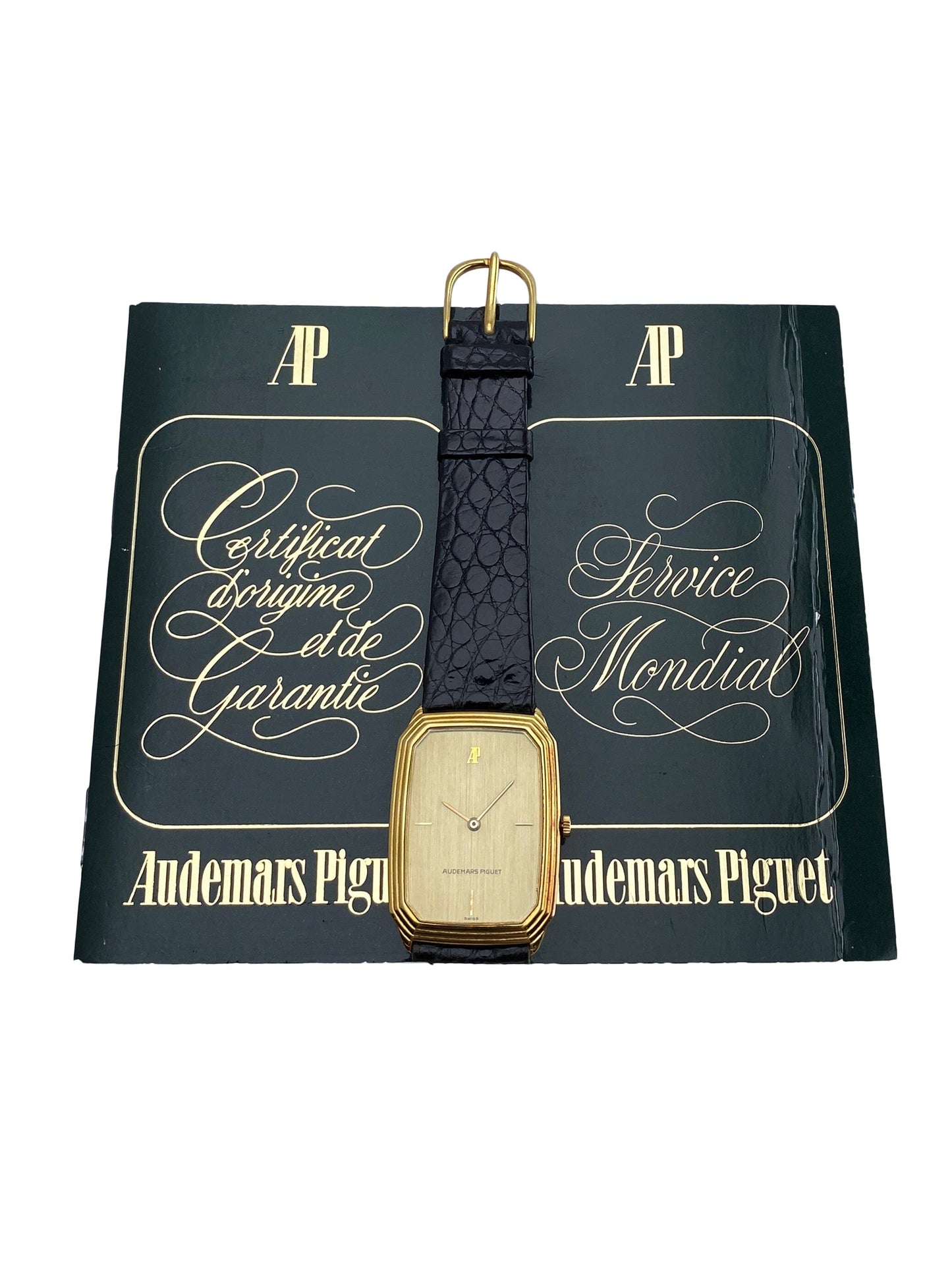Audemars Piguet Vintage BA 4040 Champagne Dial 18K Yellow Gold Mens Watch With Papers - Watches