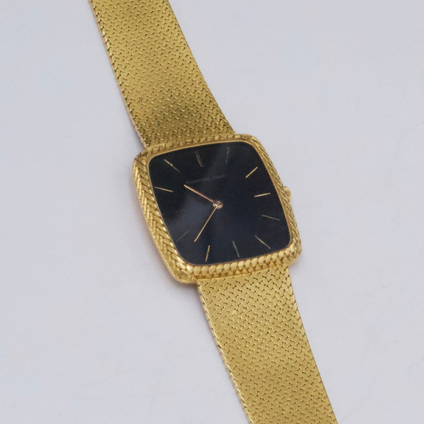 Audemars Piguet Vintage Black Dial 18K Yellow Gold Mens Watch - Watches
