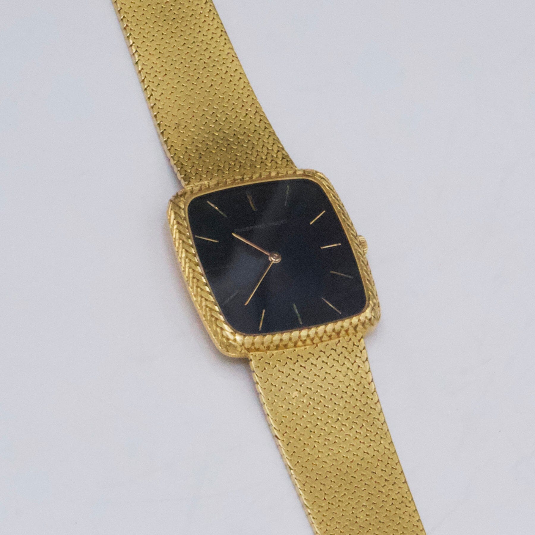 Audemars Piguet Vintage Black Dial 18K Yellow Gold Mens Watch - Watches