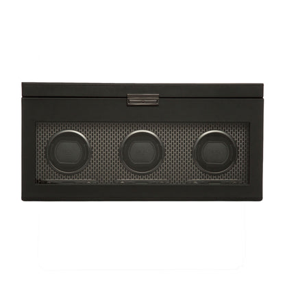 Axis Triple Watch Winder With Storage - Powder Coat