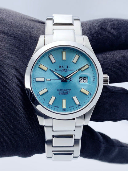 BALL Engineer III Marvelight 40MM Ice Blue Dial Rainbow Watch Box Papers - Watches