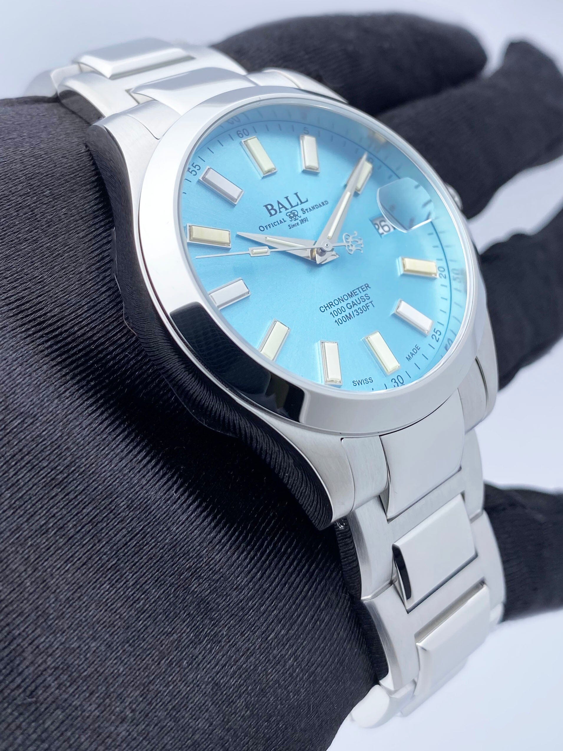 BALL Engineer III Marvelight 40MM Ice Blue Dial Rainbow Watch Box Papers - Watches