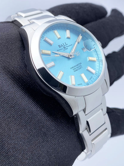 BALL Engineer III Marvelight 40MM Ice Blue Dial Rainbow Watch Box Papers - Watches