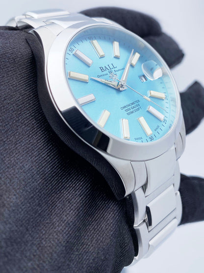 BALL Engineer III Marvelight Chronometer 43MM Ice Blue Dial Rainbow Watch Box Papers