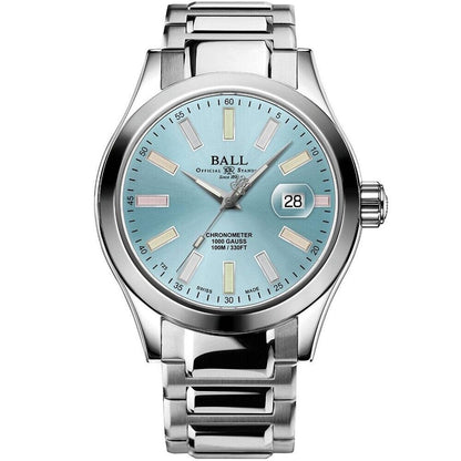 BALL Engineer III Marvelight Chronometer 43MM Ice Blue Dial Rainbow Watch Box Papers