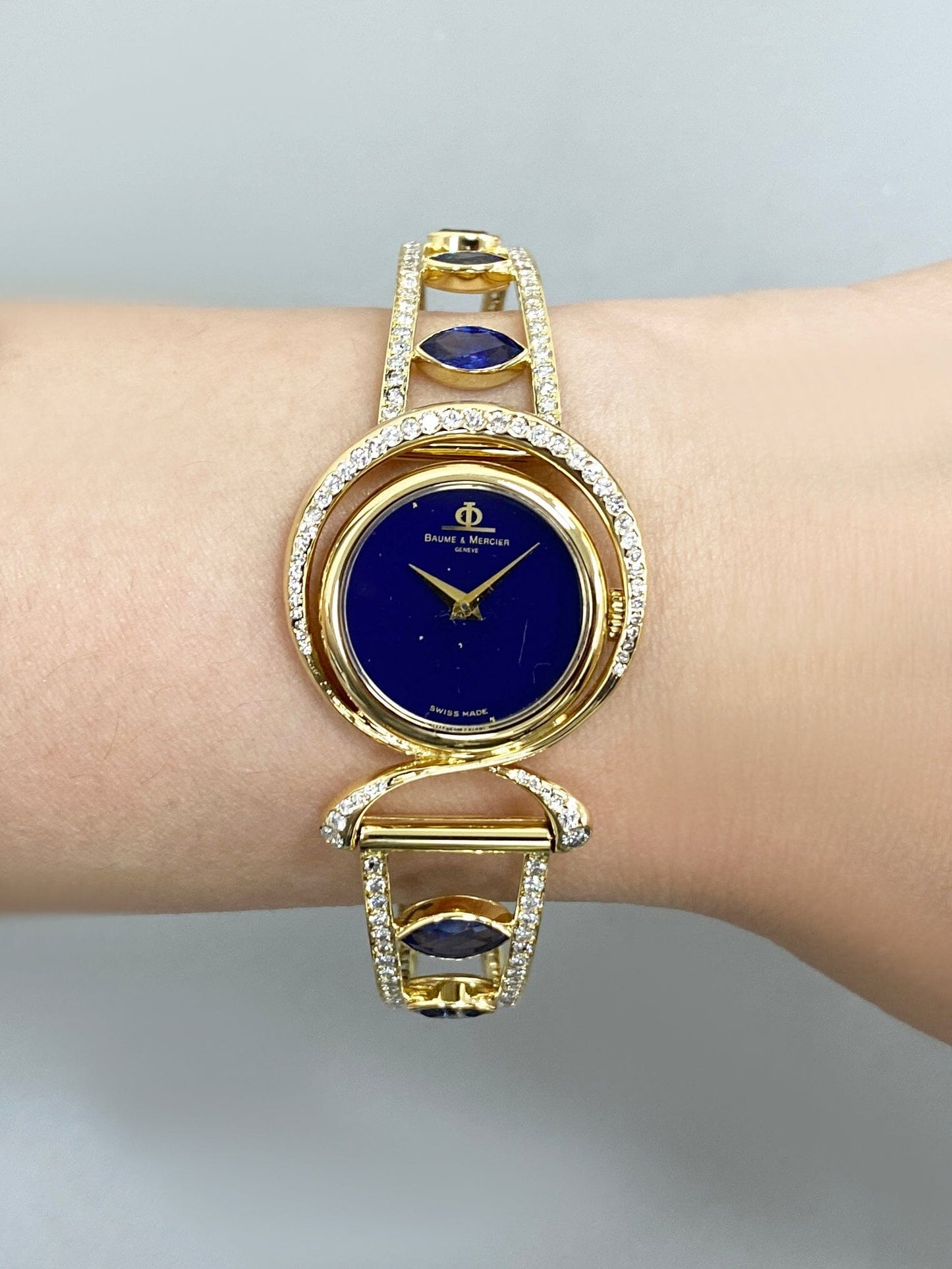 Baume & Mercier 36663 9 Lapis Dial Ladies Watch - Watches