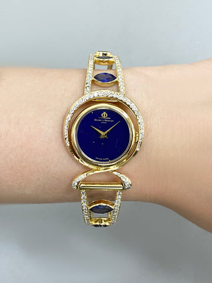 Baume & Mercier 36663 9 Lapis Dial Ladies Watch - Watches