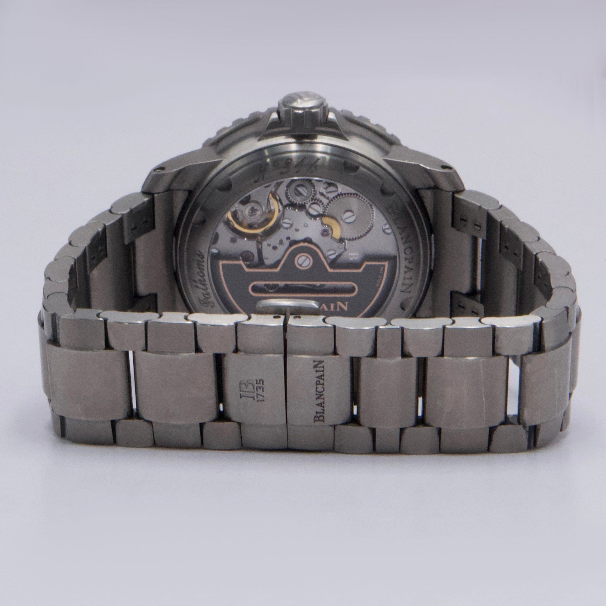 Blancpain Fifty Fathoms Automatique 5010 12B40 98S Blue Dial Titanium Mens Watch Box Papers - Watches