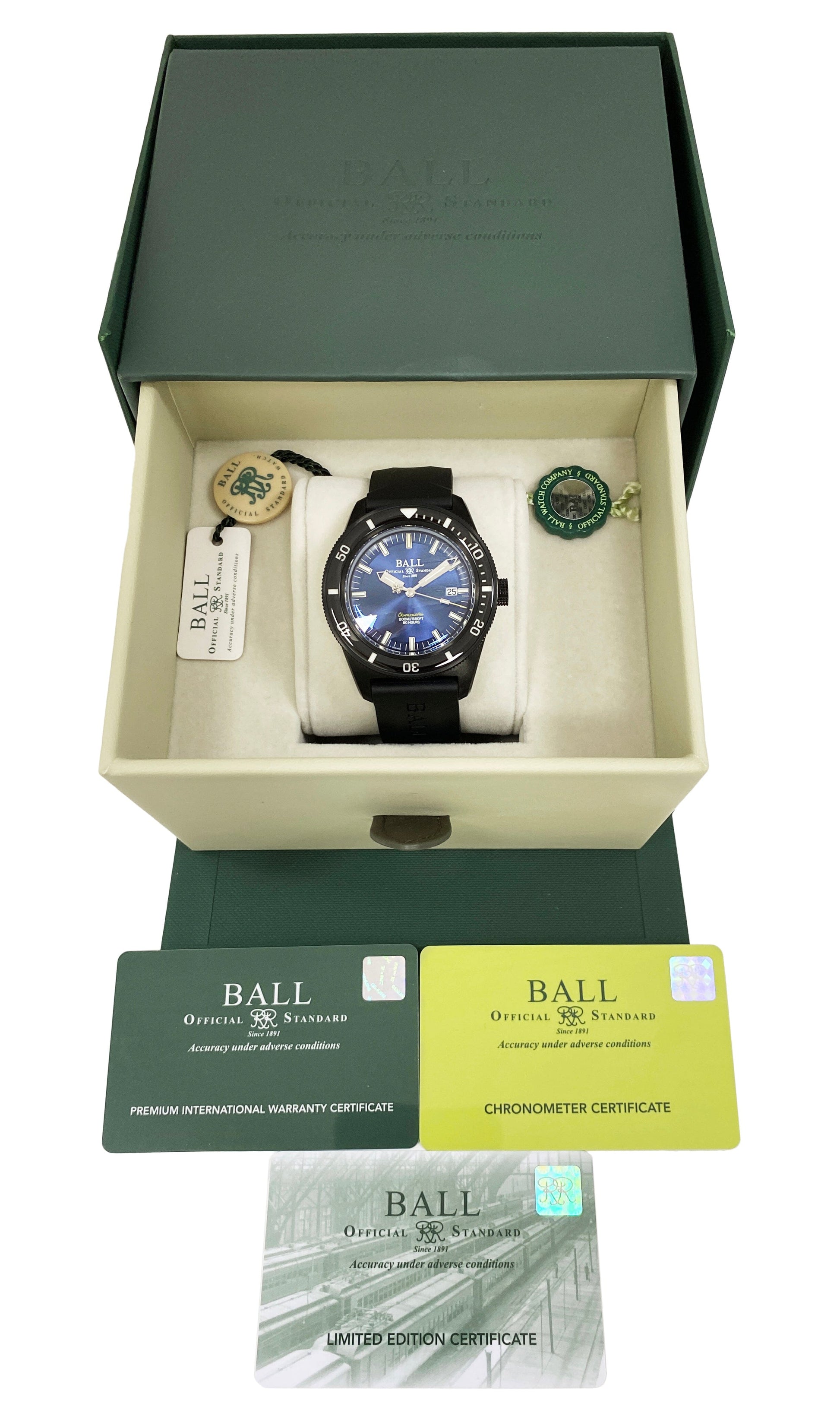 Brand New BALL Engineer II M Skin-diver Heritage Mens Watch Box Papers - Wristwatch