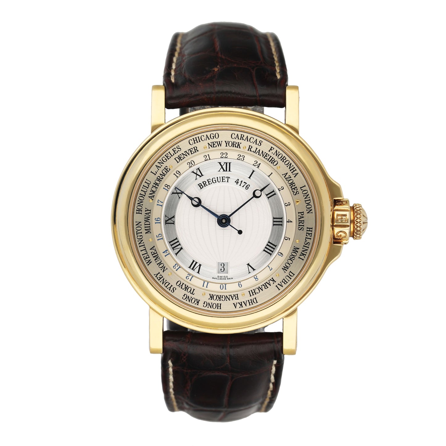 Breguet Marine 3700BA/12/9V6 Silver Dial Mens Watch