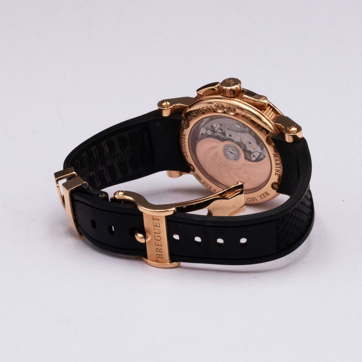 Breguet Marine 5827BR/Z2/5ZU Black Silver Dial Mens Watch - Wristwatch