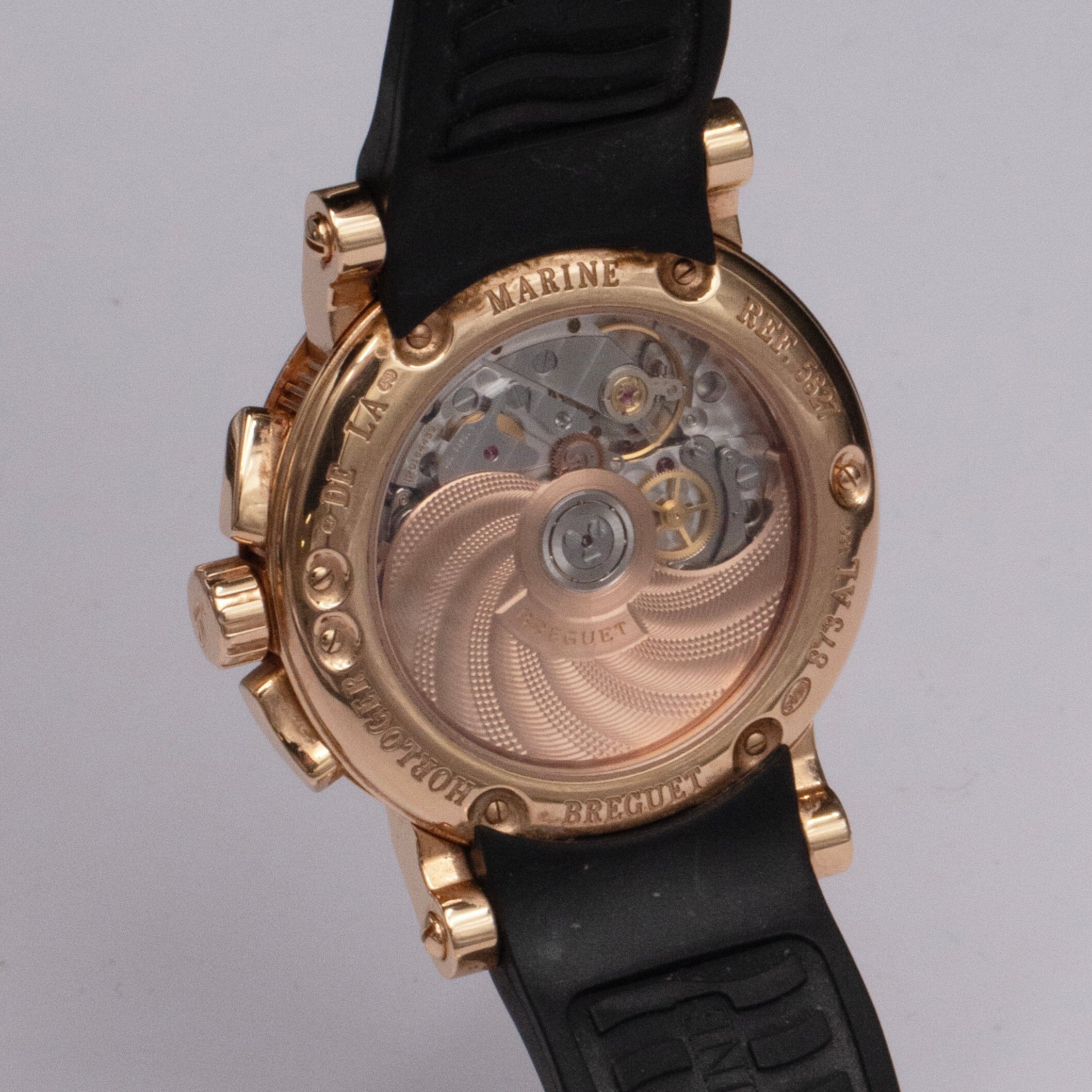 BREGUET Marine 5827` & 5857  ラグ幅22mm Breguet Marine Chronograph 5827BR/Z2/5ZU 18K Rose Rubber Strap