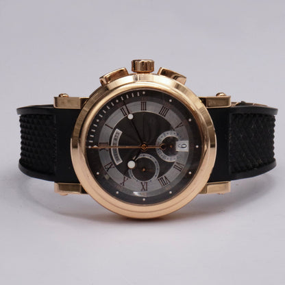 Breguet Marine 5827BR/Z2/5ZU Black Silver Dial Mens Watch - Wristwatch