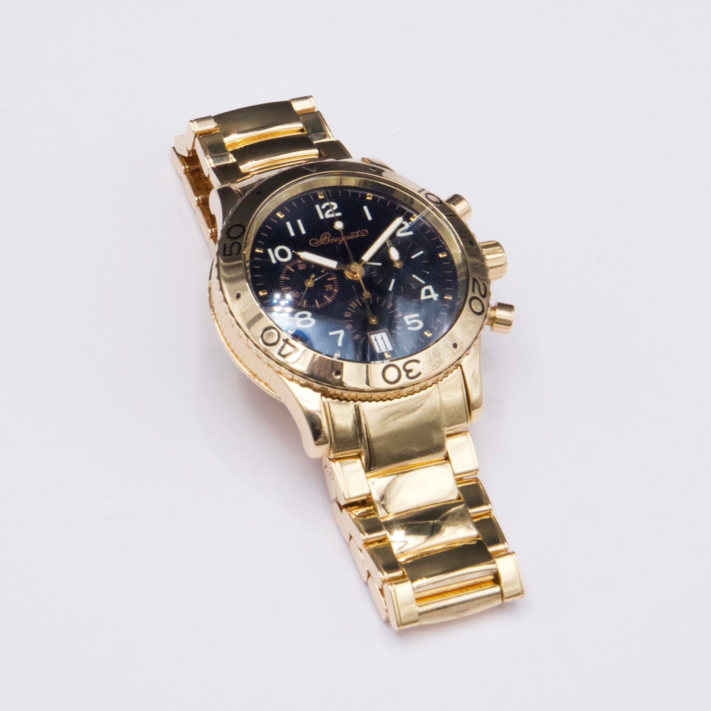 Breguet Type XX 3820BA Black Dial 18K Yellow Gold Mens – Phigora