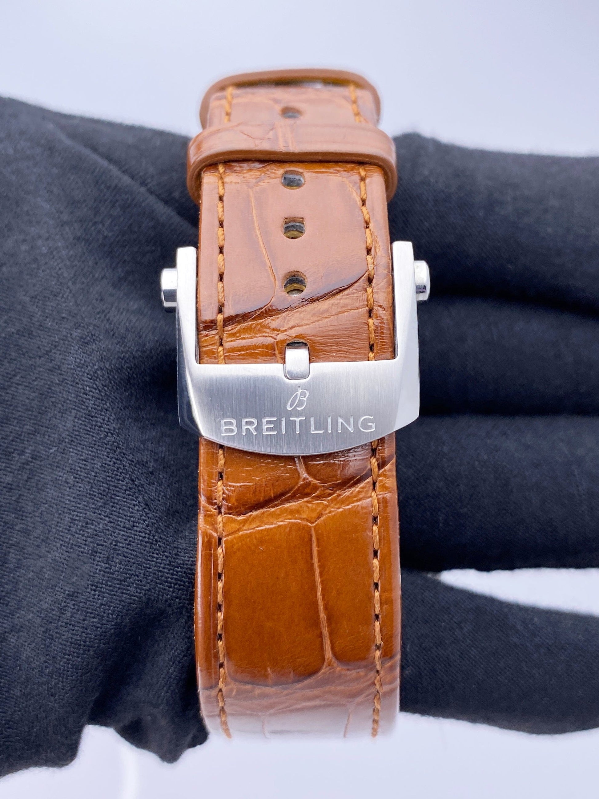 Breitling Premier B09 AB0930 Green Dial Mens Watch Box Papers