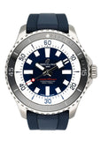 Breitling Superocean A17376 Blue Dial Mens Watch Box Papers - Watches