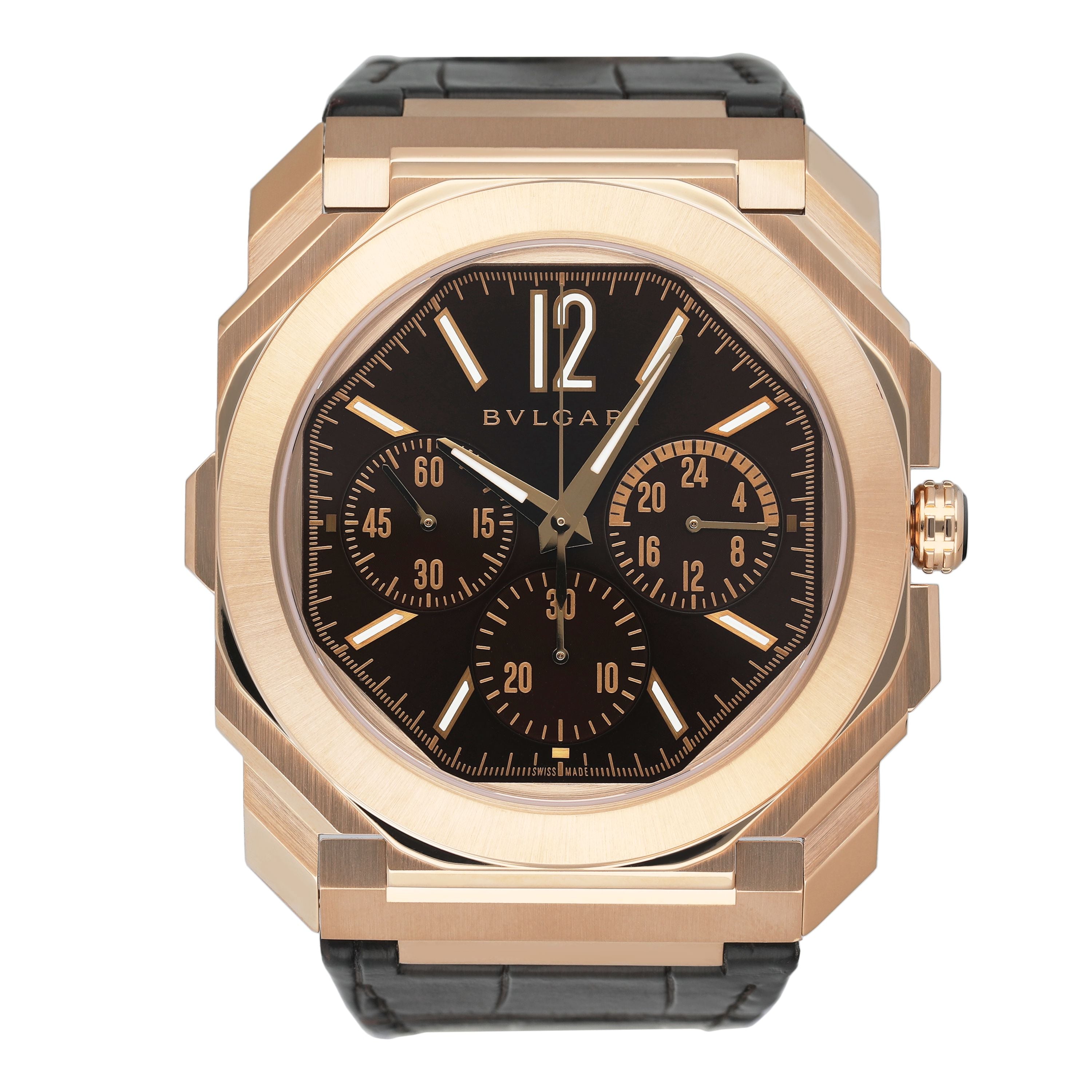 Bulgari Octo Finissimo 103468 Brown Dial Chronograph Mens – Phigora