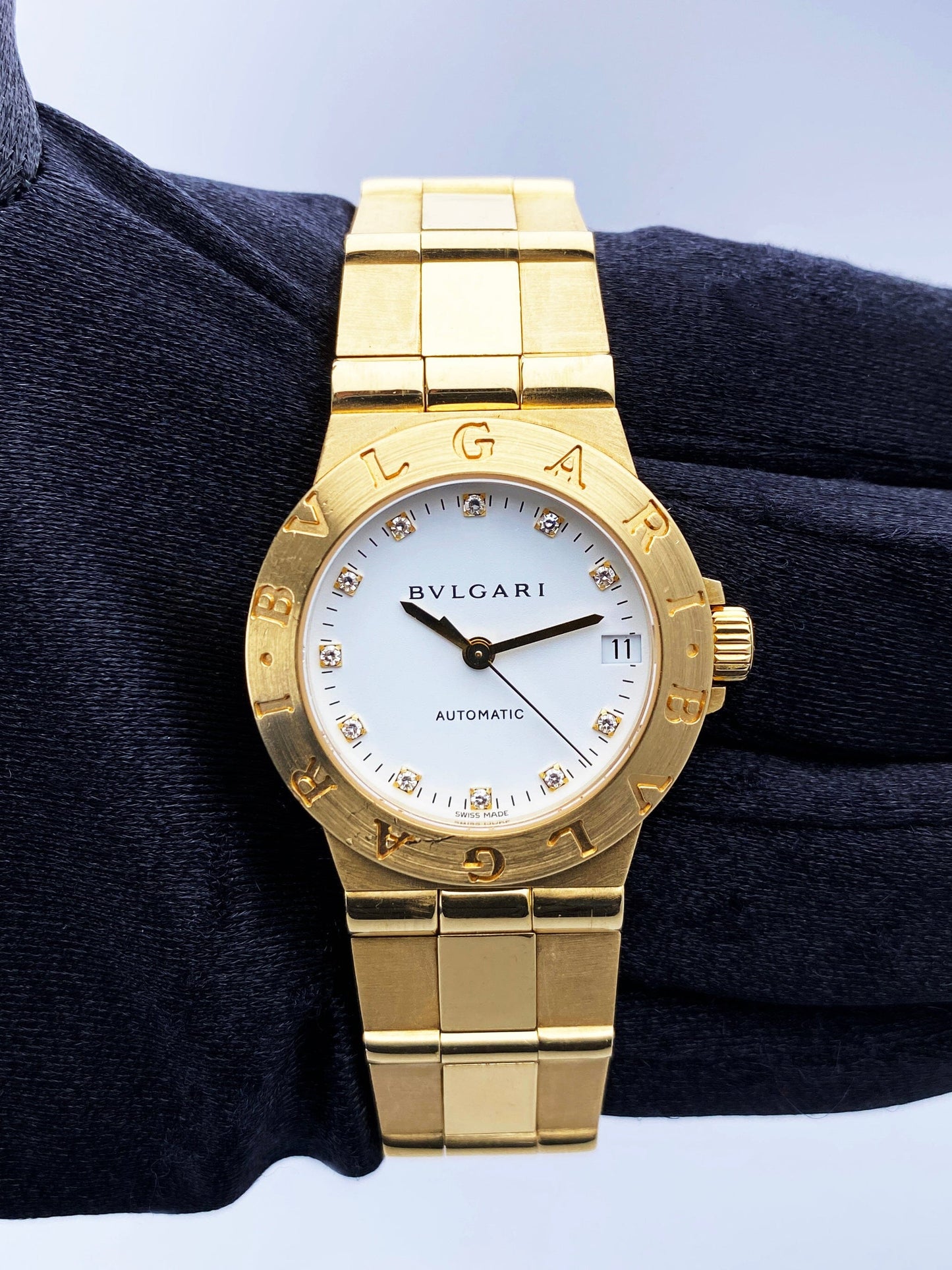 Bvlgari Diagono LCV 29 G Midsize 18K Yellow Gold Ladies Watch - Virtual