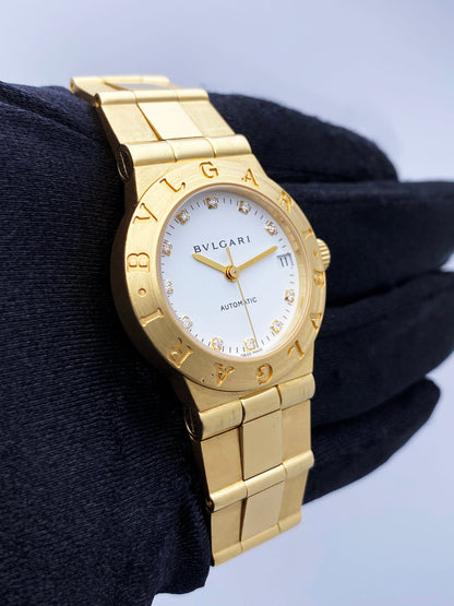 Bvlgari Diagono LCV 29 G Midsize 18K Yellow Gold Ladies Watch - Virtual