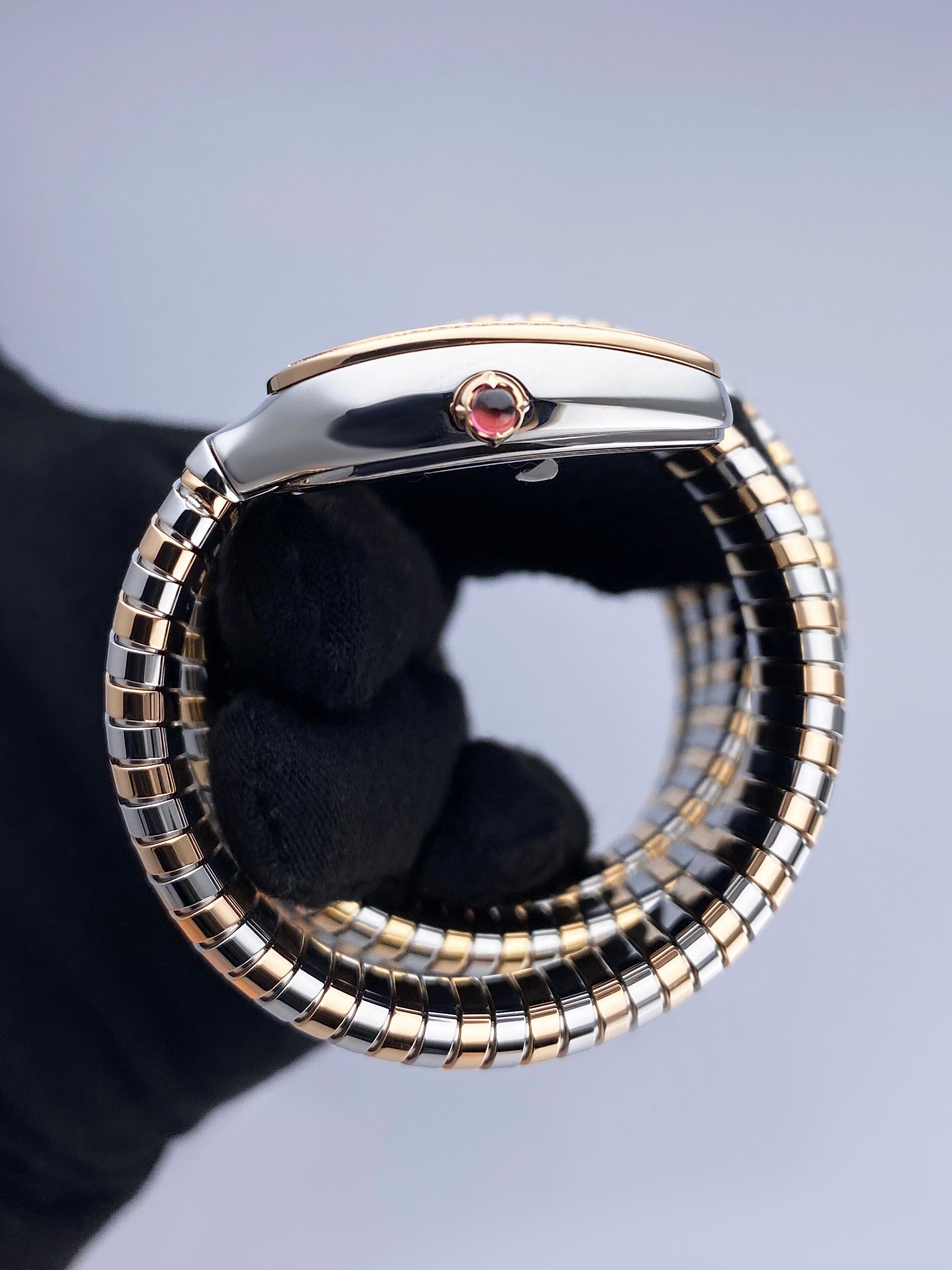 Bvlgari Serpenti SP35 SPG Tubogas Rose Gold & Steel Ladies Watch - Watches