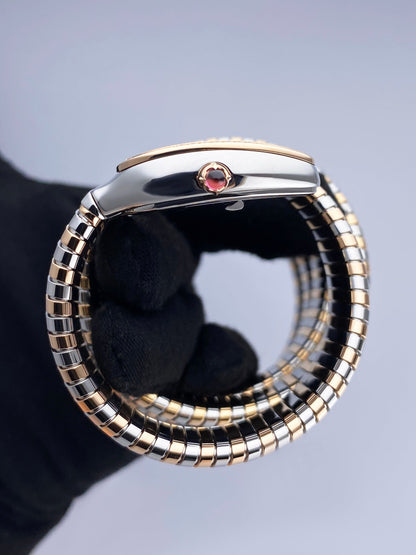Bvlgari Serpenti SP35 SPG Tubogas Rose Gold & Steel Ladies Watch - Watches