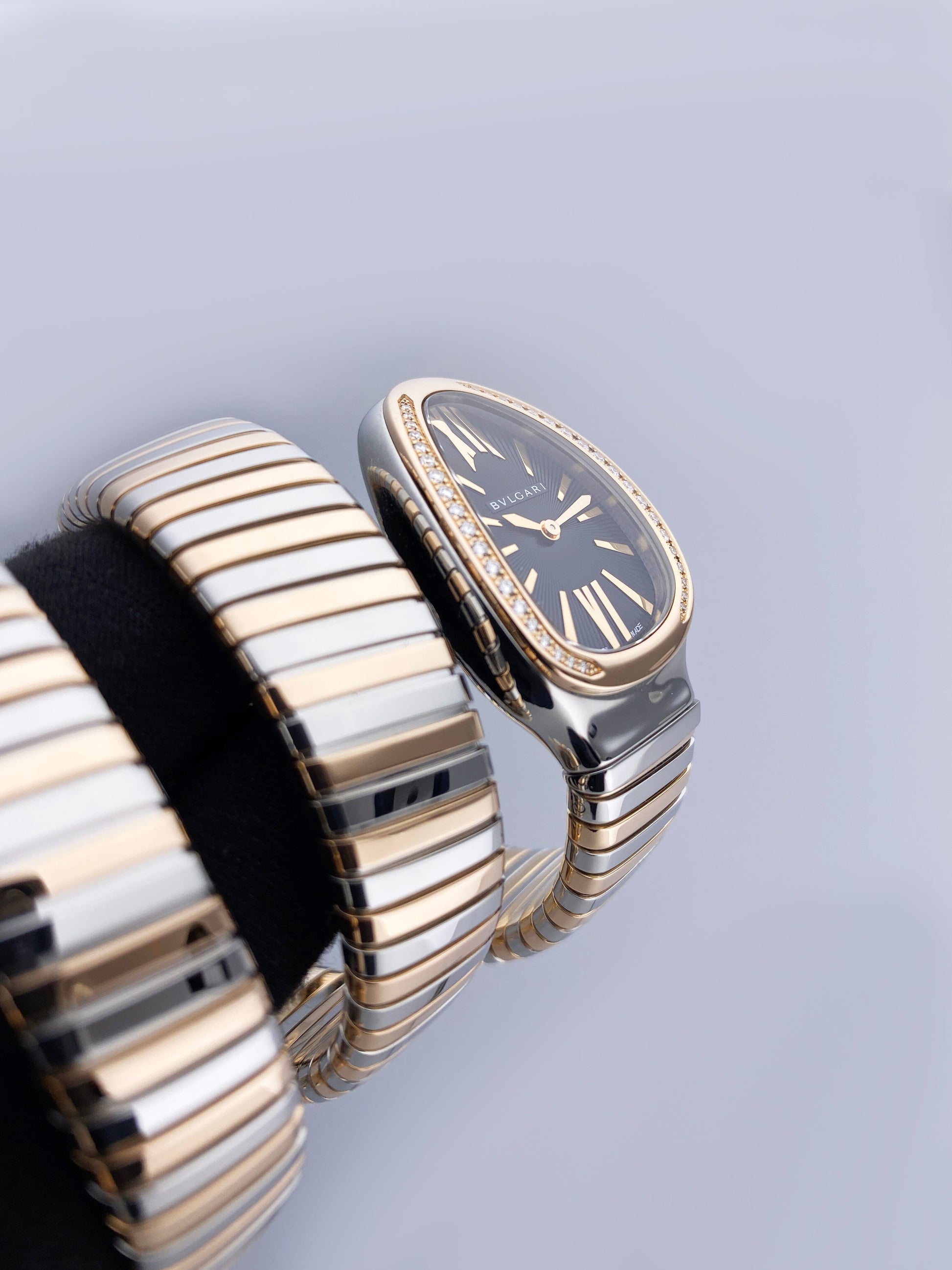 Bvlgari Serpenti SP35 SPG Tubogas Rose Gold & Steel Ladies Watch - Watches