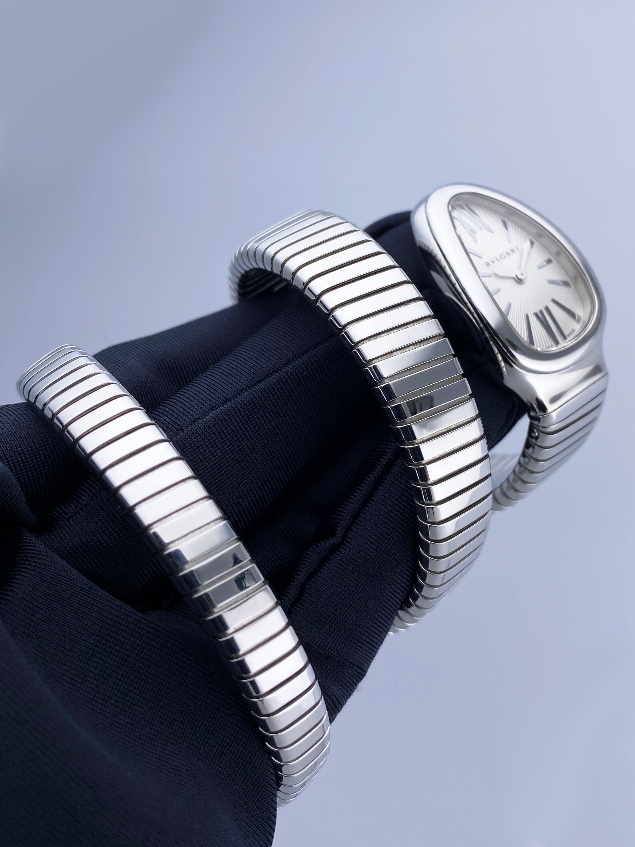 Bvlgari Serpenti Tubogas 101911 Silver Dial Steel Ladies – Phigora