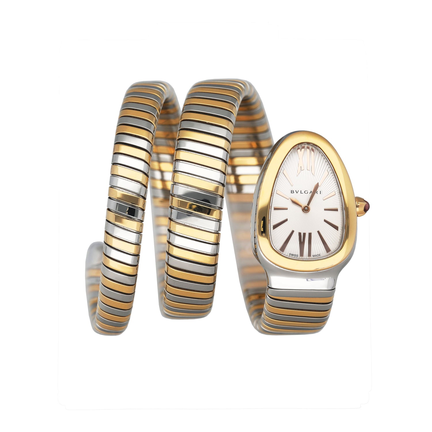 Bvlgari Serpenti Tubogas 102236 Rose Gold & Steel Ladies Watch - Watches