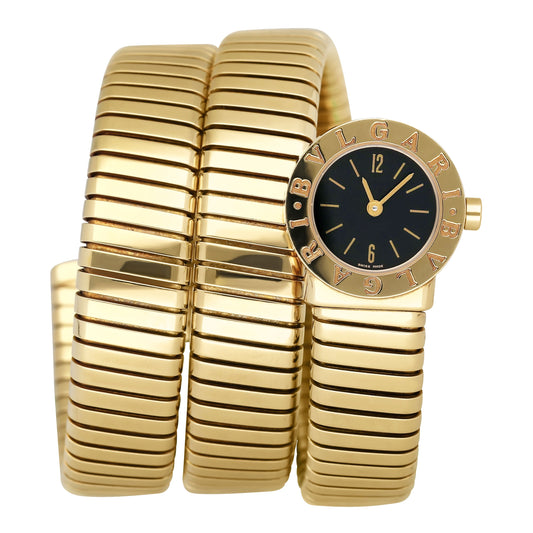 Bvlgari Serpenti Tubogas BB 19 1T 18K Yellow Gold Ladies Watch Box Papers