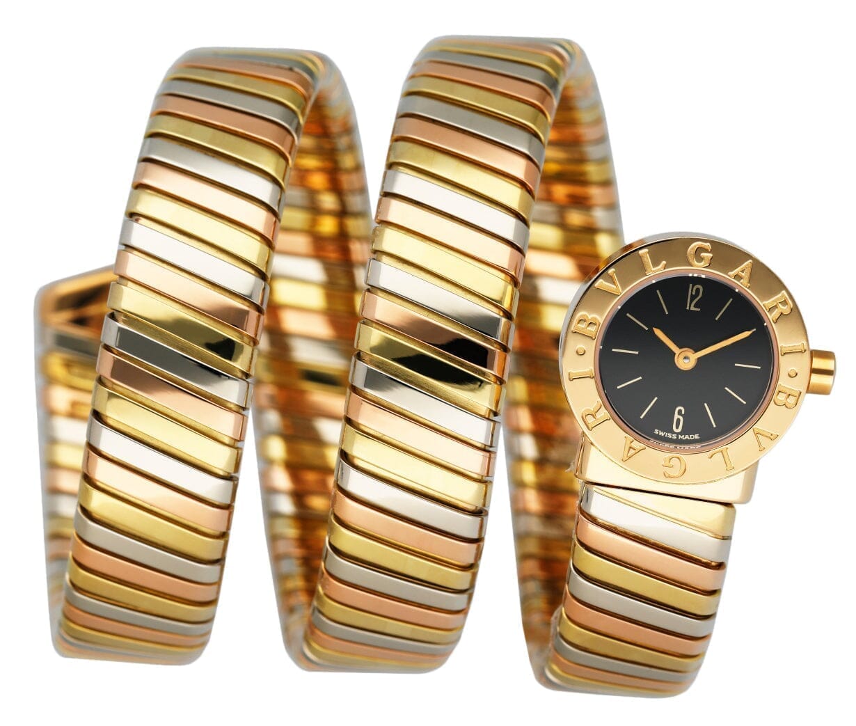 Bvlgari Serpenti Tubogas BB 19 1T Tri Gold Ladies Watch - Wristwatch