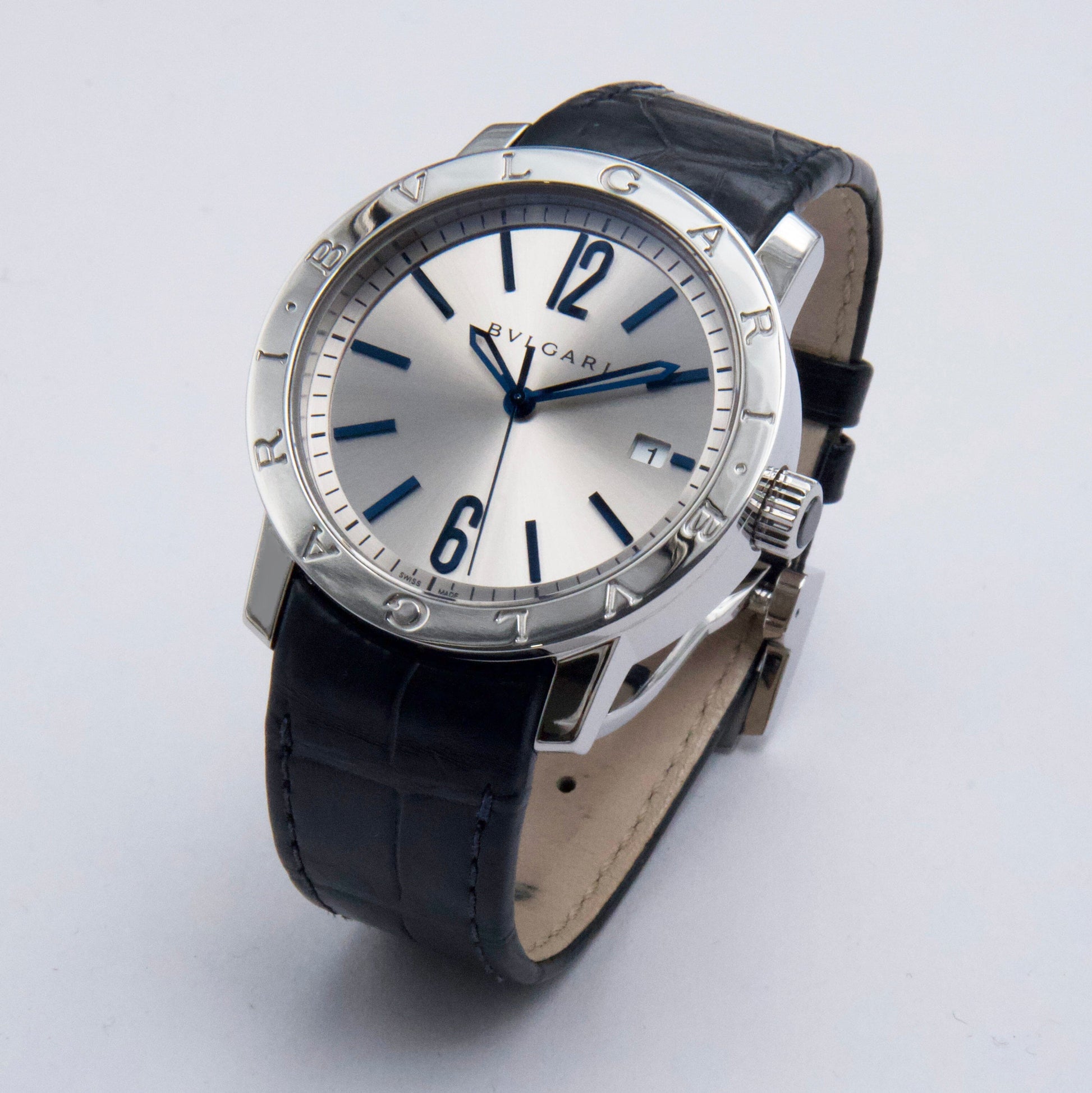 Bvlgari Solotempo BB 39 S Silver Dial Steel Ladies Watch Box Papers - Watches