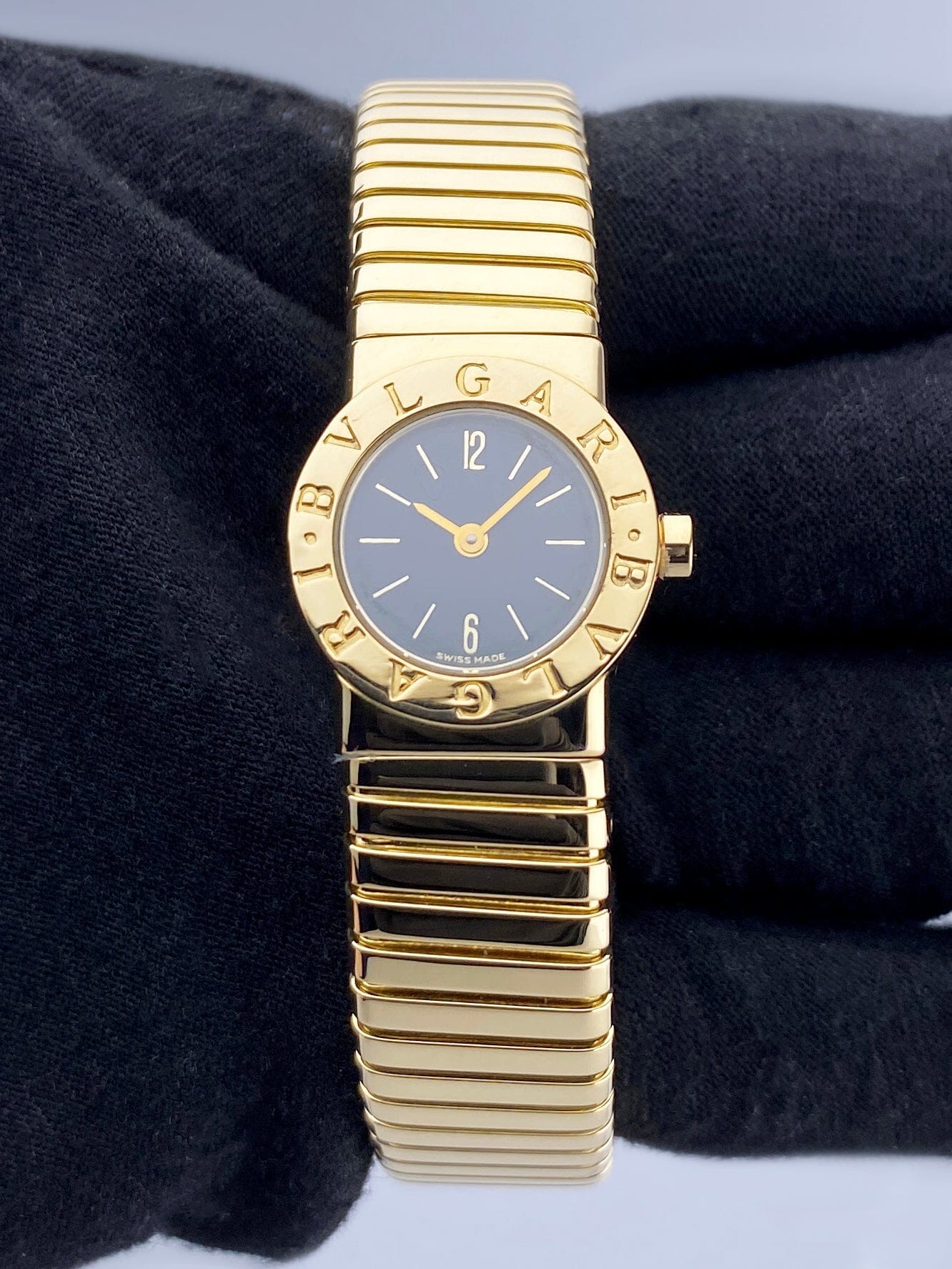 Bvlgari Tubogas BB 19 2T 18K Yellow Gold Ladies Watch - Watches